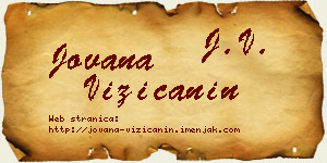 Jovana Vizićanin vizit kartica